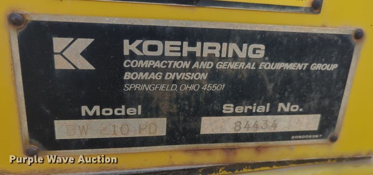 image for item ER1040 1980 Bomag BW 210 PD single drum vibratory roller