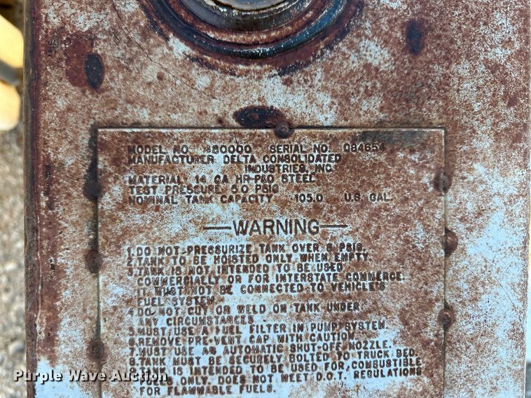 image for item ER8559 Delta Consolidated Industries 480000 L-shaped fuel tank