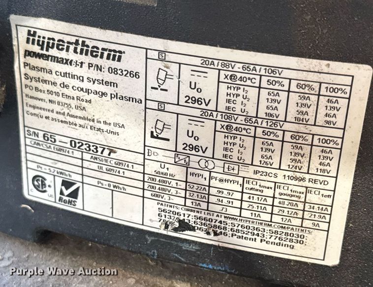 image for item LH9384 Torchmate Growth Series plasma cutting table