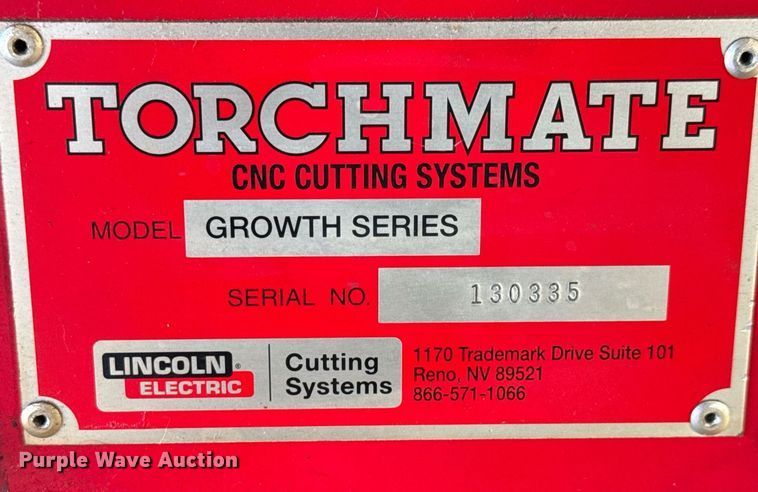 image for item LH9384 Torchmate Growth Series plasma cutting table