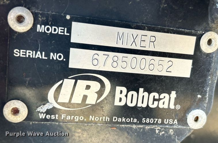 image for item NJ9692 Bobcat skid steer concrete mixer