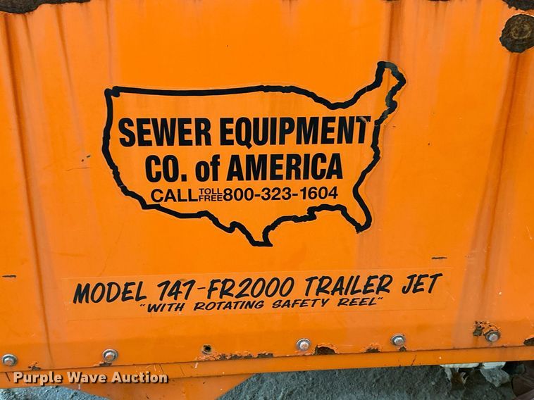 image for item NJ9706 Sewer Equipment of America 747 FR2000 vacuum trailer