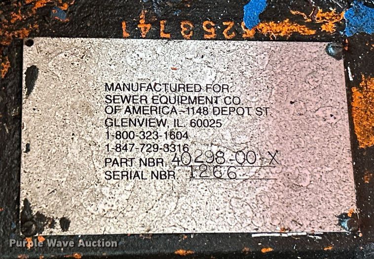 image for item NJ9706 Sewer Equipment of America 747 FR2000 vacuum trailer