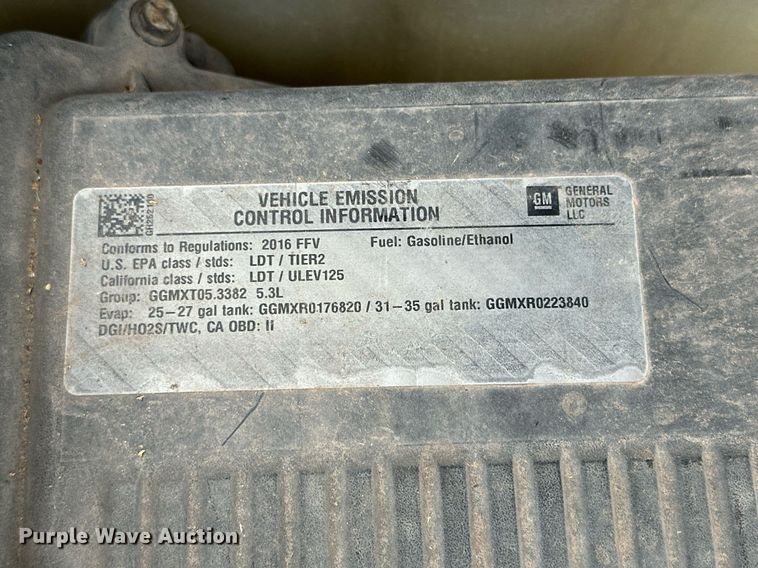 image for item NQ9102 2016 Chevrolet Tahoe Police  SUV