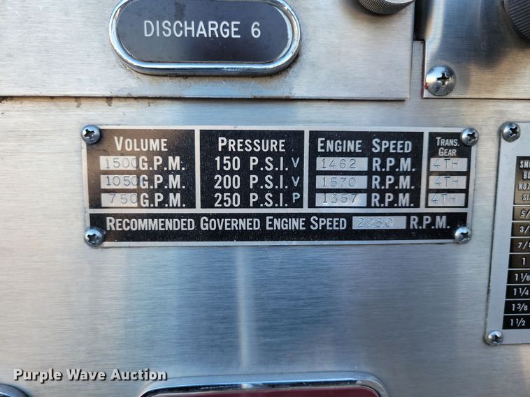 image for item OH9480 1989 Spartan Grumman Quint fire truck