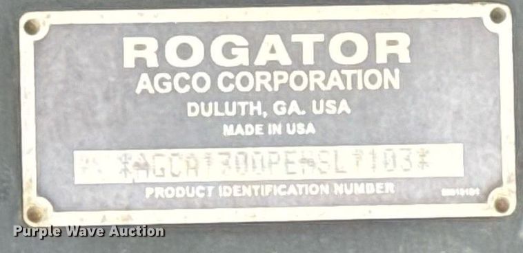 image for item DW2469 2014 RoGator RG1300 sprayer