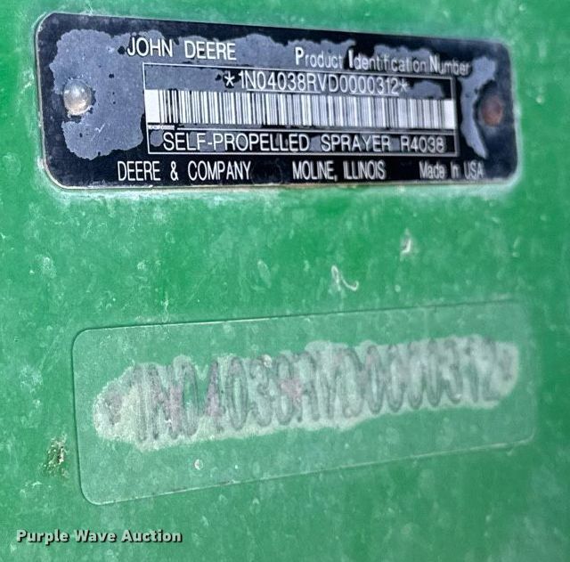 image for item DW2474 2014 John Deere R4038 sprayer