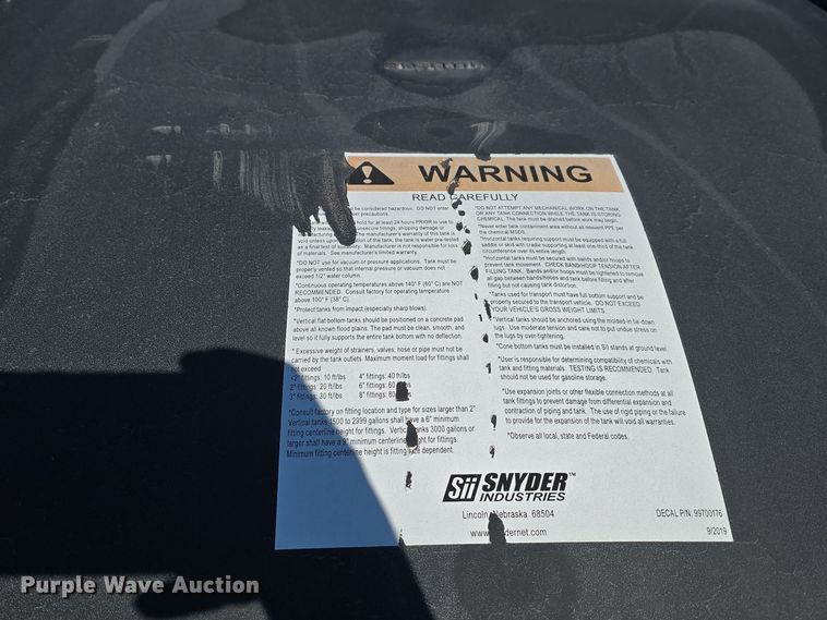 image for item DW3003 Poly tank