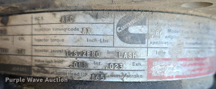 image for item DW3005 1987 White GMC grain truck