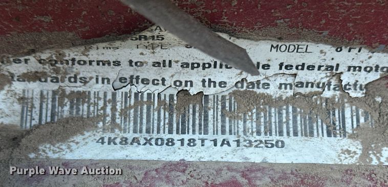 image for item ER8567 1996 Big Tex utility trailer