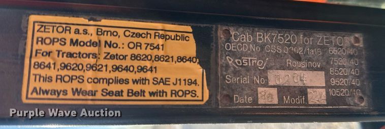 image for item LH9417 Zetor 8620 tractor