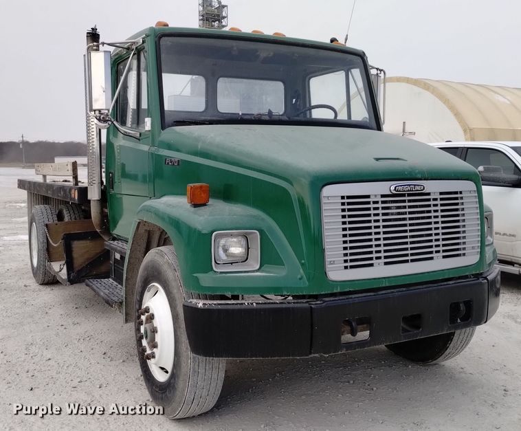 image for item EH0111 1993 Freightliner FL70 dump flatbed truck