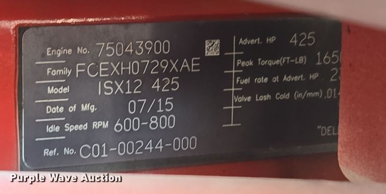 image for item EQ3883 2016 Freightliner  Cascadia semi truck