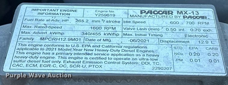 image for item ER4709 2022 Kenworth T680 semi truck