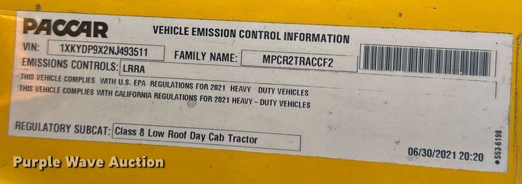 image for item ER4709 2022 Kenworth T680 semi truck