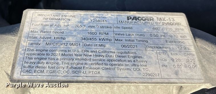 image for item ER4713 2022 Kenworth T680 semi truck