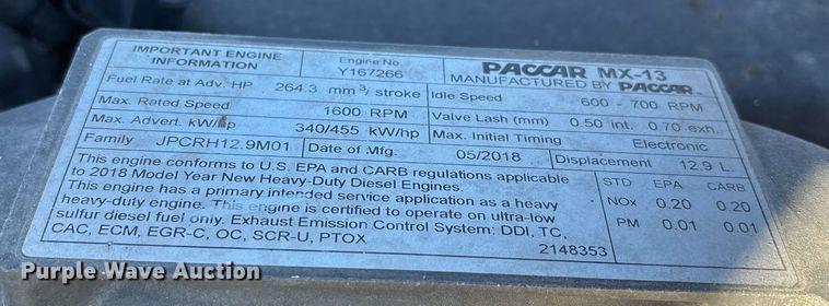 image for item ER4717 2019 Kenworth T680 semi truck