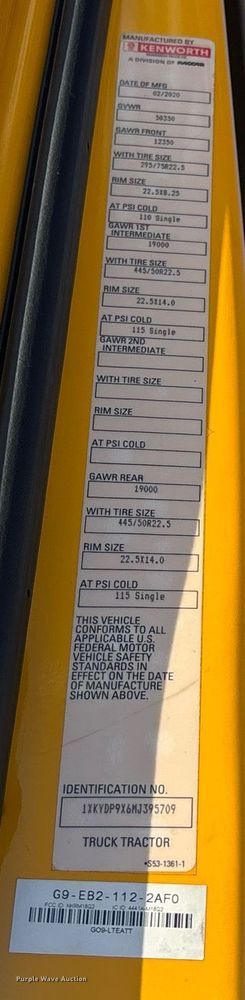 image for item ER4720 2021 Kenworth T680 semi truck