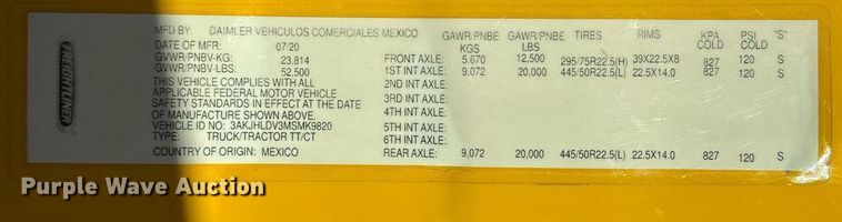 image for item ER4722 2021 Freightliner Cascadia 126 semi truck