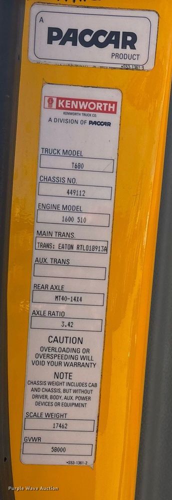 image for item ER4723 2021 Kenworth T680 semi truck