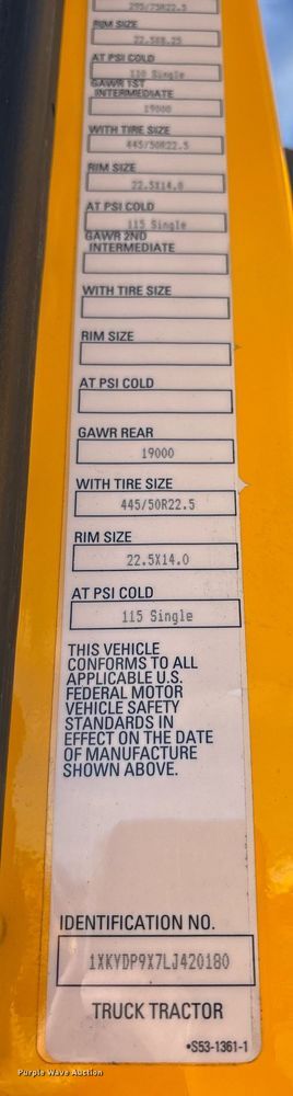 image for item ER4724 2020 Kenworth T680 semi truck