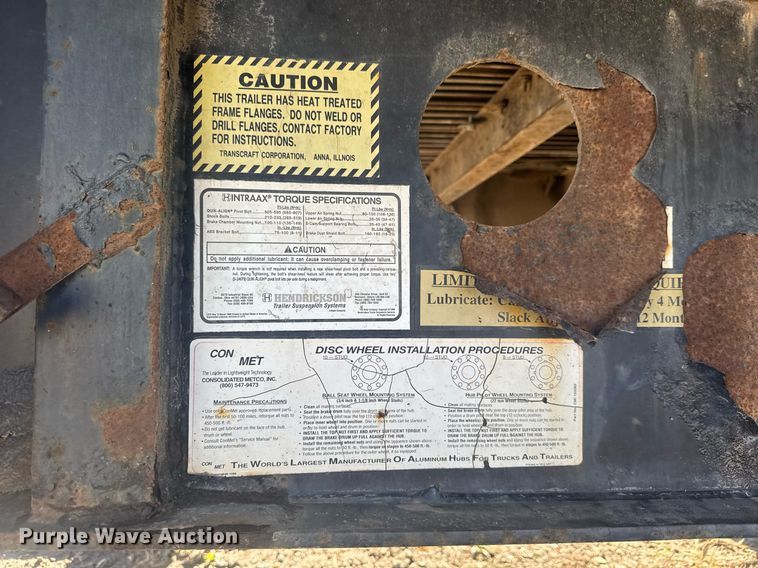 image for item LH9416 2002 Transcraft  DTL-2100 W2 drop deck trailer