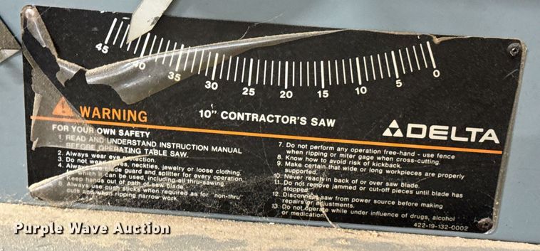 image for item DO0151 Delta table saw