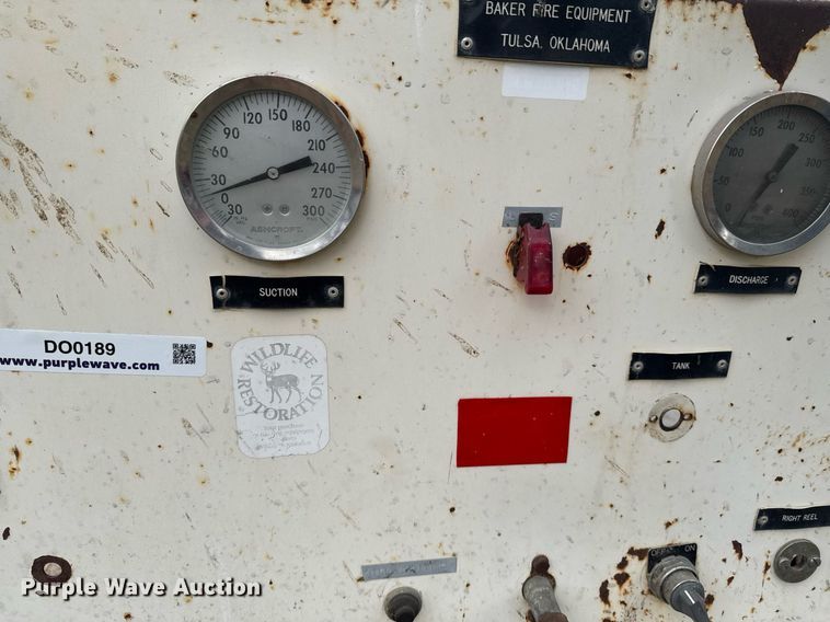 image for item DO0189 Baker Fire Equipment pumper truck pump