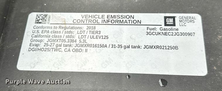 image for item ER4685 2018 Chevrolet Silverado 1500 Crew Cab pickup truck