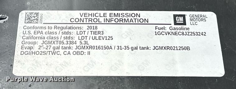 image for item ER4689 2018 Chevrolet Silverado 1500 Double Cab pickup truck