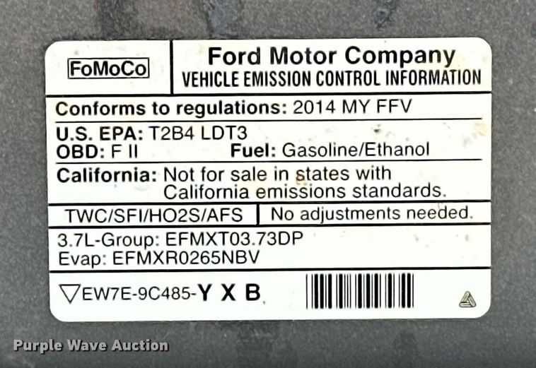 image for item ER4697 2014 Ford F150 SuperCab pickup truck