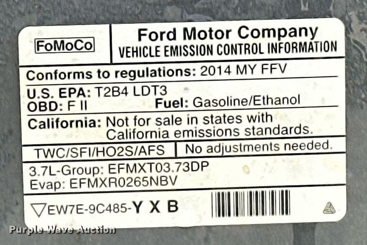 image for item ER4699 2014 Ford F150 SuperCab pickup truck