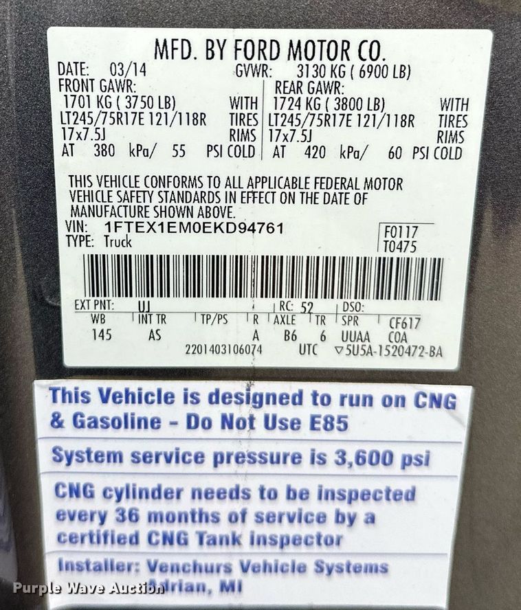 image for item ER4699 2014 Ford F150 SuperCab pickup truck