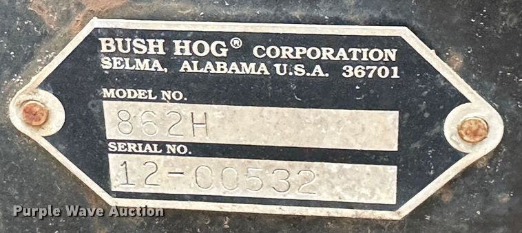 image for item NQ9154 Bush Hog 862H backhoe attachment