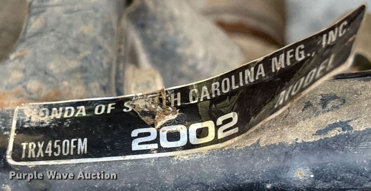 image for item OK9444 2002 Honda TRX450FM ATV