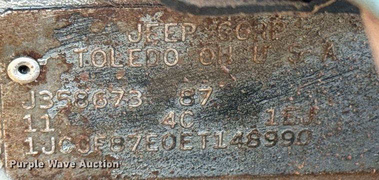 image for item DO0043 1984 American Motors Jeep Wrangler Laredo SUV