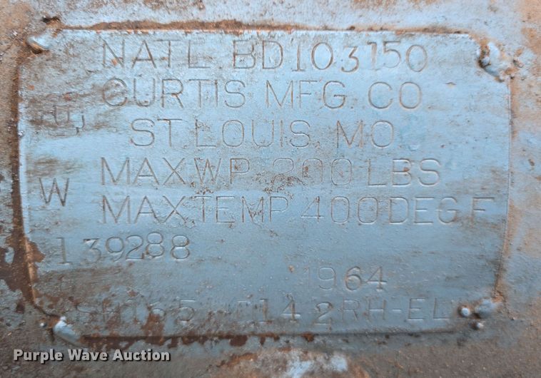 image for item DW3036 1964 Curtis MFG air compressor