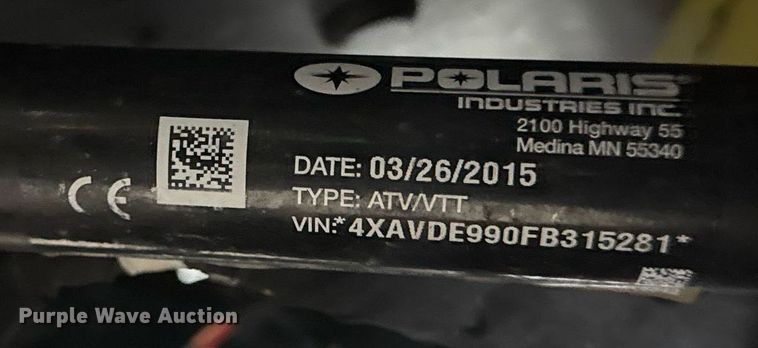 image for item EG2254 2015 Polaris Razor XP 1000 utility vehicle