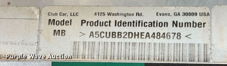 image for item EG2427 2014 Club Car Carryall 550 golf cart