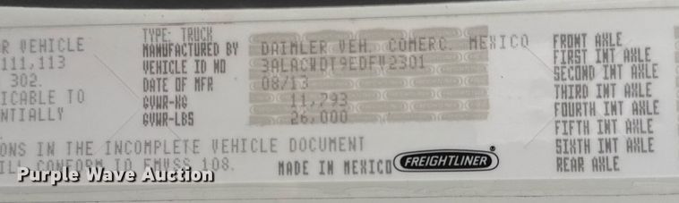 image for item EG2428 2014 Freightliner Business Class M2 flatbed truck