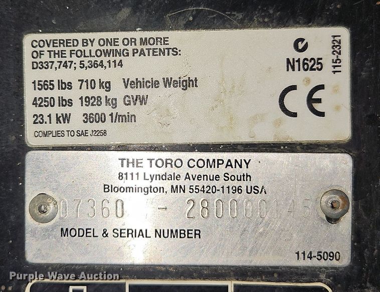 image for item EI8757 Toro Workman 3200 turf sprayer