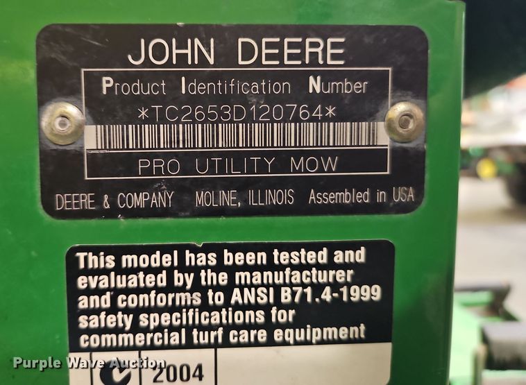 image for item EI8771 John Deere 2653A reel mower