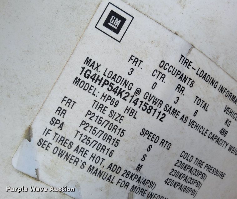 image for item EN8655 2001 Buick Lesabre 