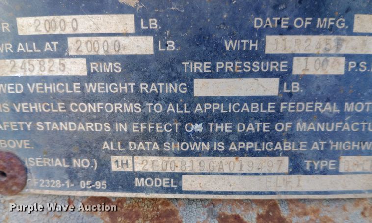 image for item EN8669 1986 Fruehauf  ELFI trailer dolly