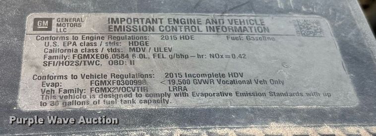 image for item ER4780 2015 Chevrolet Silverado 3500HD utility bed pickup truck