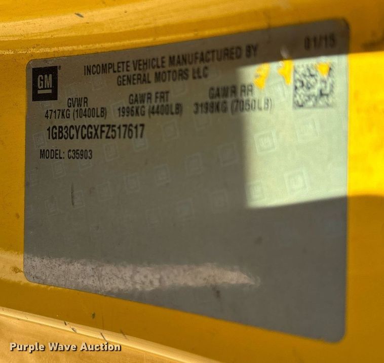 image for item ER4780 2015 Chevrolet Silverado 3500HD utility bed pickup truck