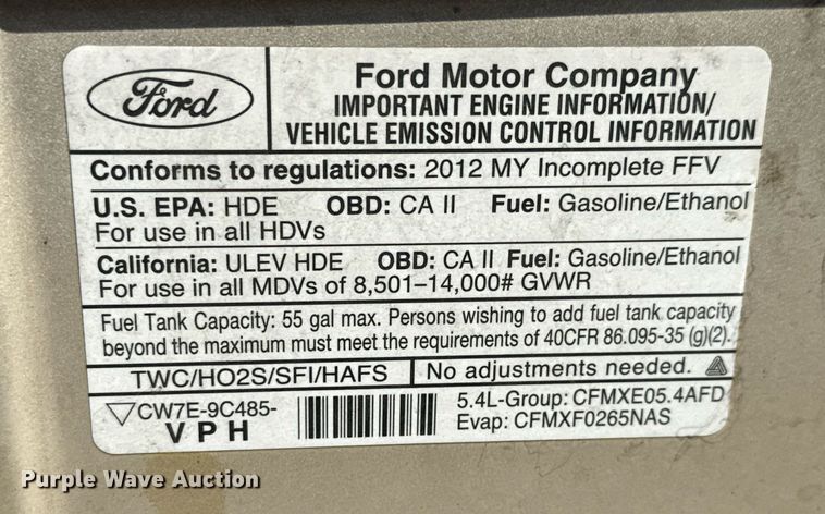 image for item LH9400 2012 Ford E350 Super Duty box truck