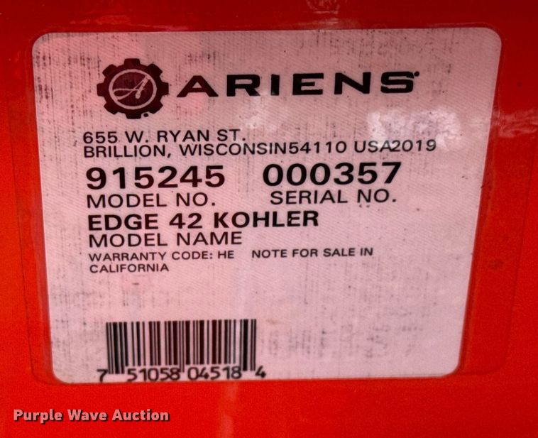 image for item LH9415 Ariens Edge 42 ZTR lawn mower