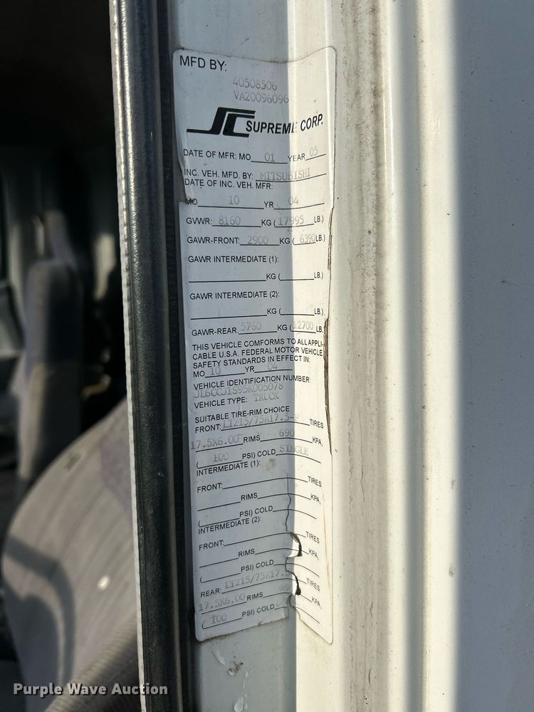 image for item NJ9726 2005 Mitsubishi FH211 dump flatbed truck