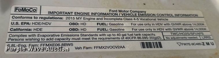 image for item DM5508 2015 Ford F450 Super Duty SuperCab utility / service truck